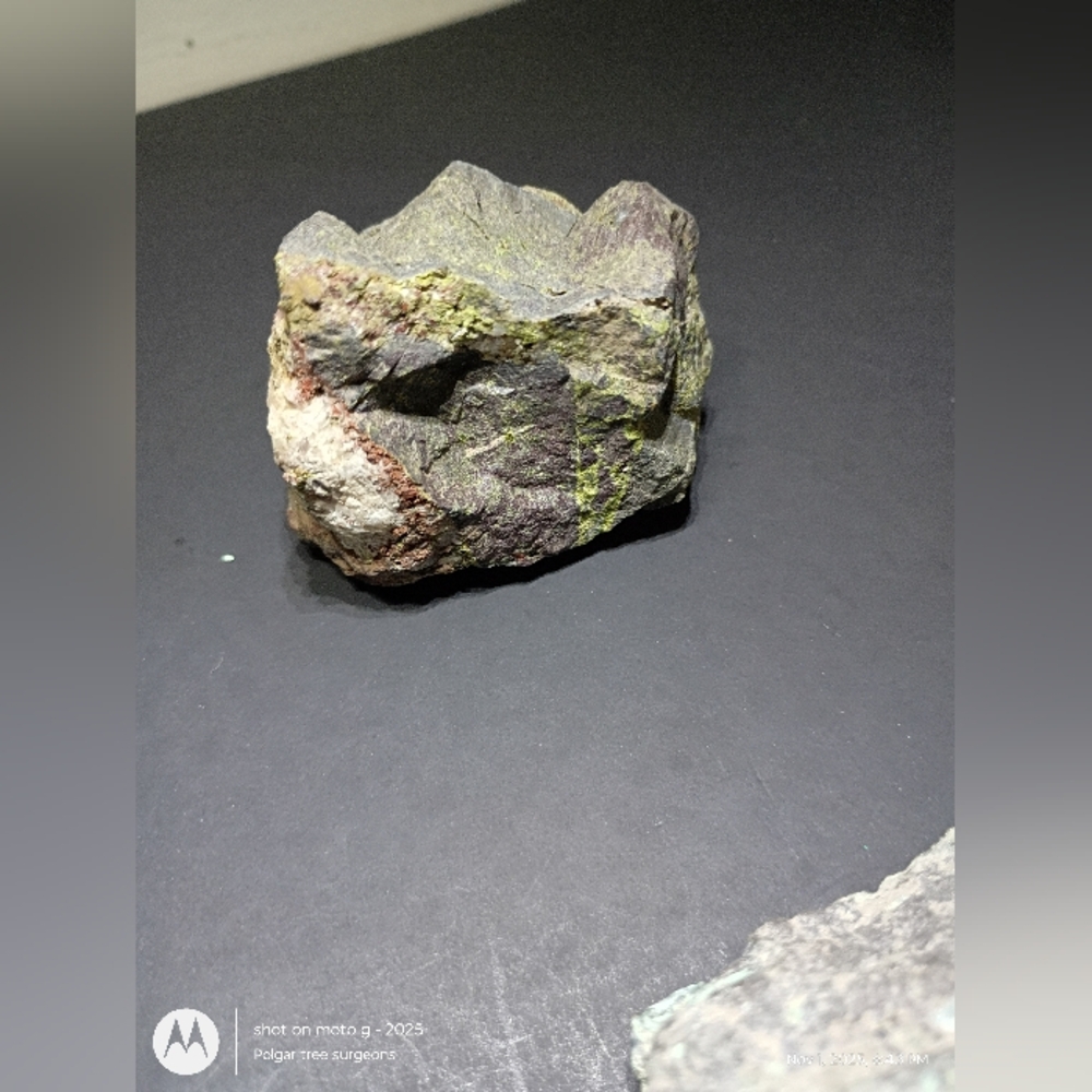 Native Copper Mineral Specimen with Crystal Vein